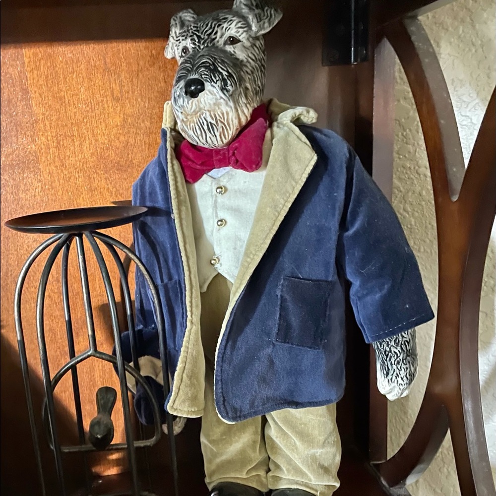Rare anthropomorphic schnauzer porcelain man